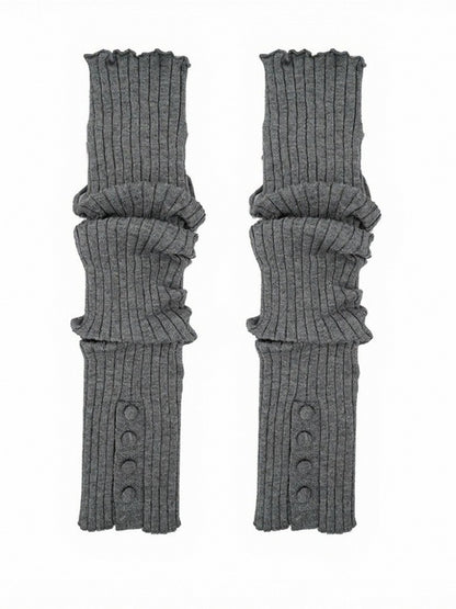 4-Color Ruffle Leg Warmers with Bow and Button Decorations - ModaSwings