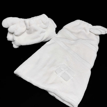 ケイ アップリケ エンジェル ジライ カワイイ ホワイト ヤミ フランネル レッグウォーマー 羽根デザイン クロス