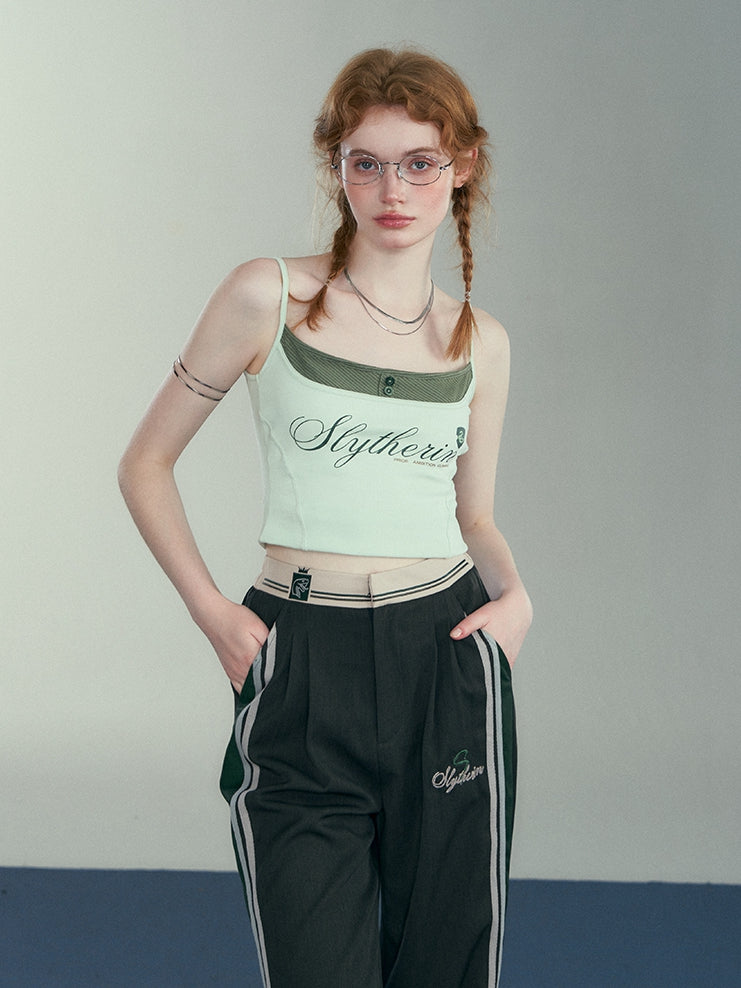 Cami Top Light Green Preppy Harry Potter KYOUKO