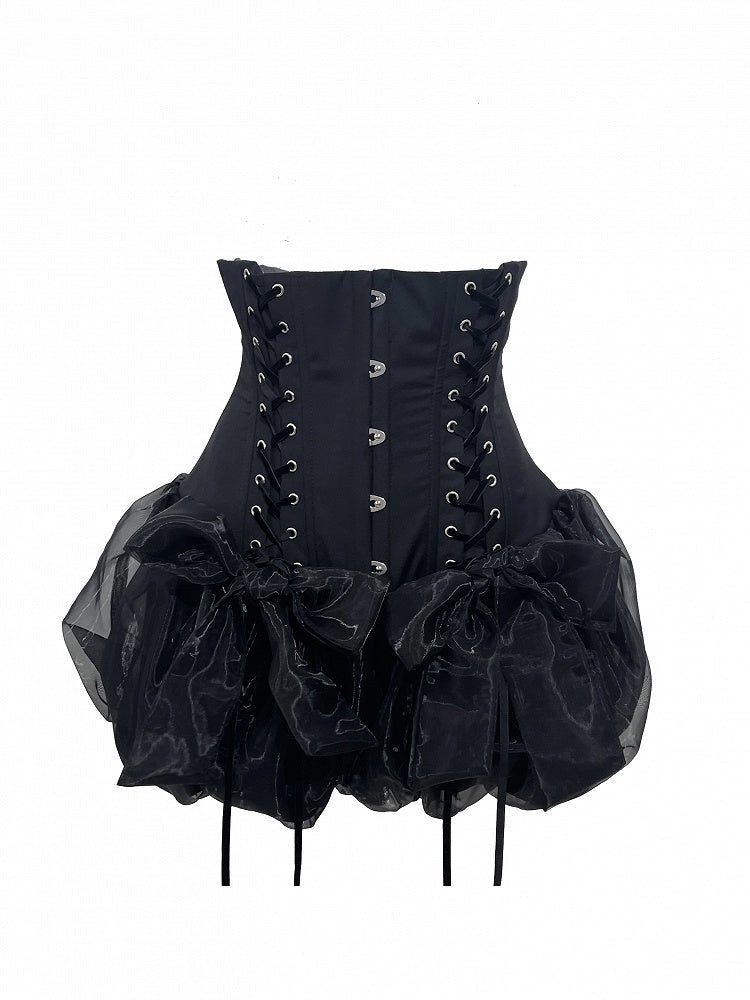 Korsett-Shorts Super Lolita Taille Gothic High Schwarz