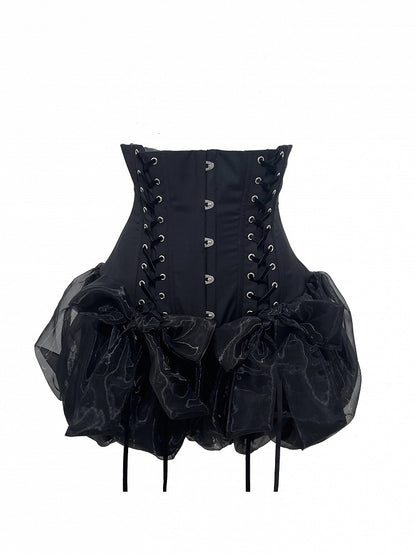 Korsett-Shorts Super Lolita Taille Gothic High Schwarz