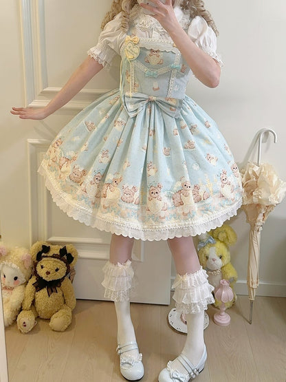 Mintgrünes Teddy Sweet Lolita Kleid