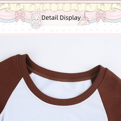 T-shirt imprimé Pégase Bleu Mignon avec café