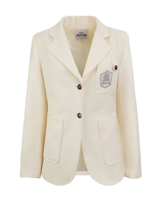 Stil Kragen Beige/Lila/Pink Uniform JK Blazer Preppy Notched