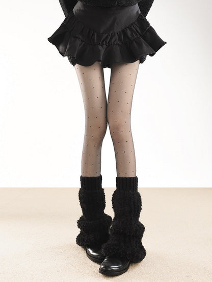 Fuzzy 2-Color 45cm Leg Warmers Ultra-Plush