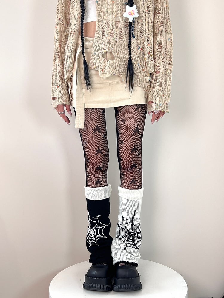 Warmers Spider Reversible Web Pattern Leg