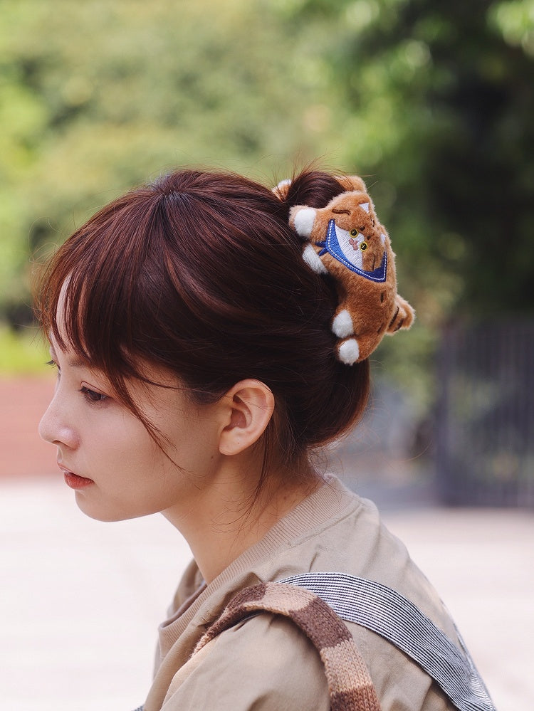 Grey/Brown Cute Cat-shaped Claw Clip