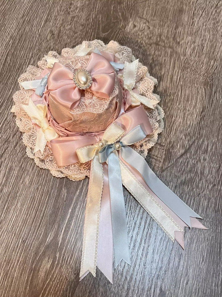 Hat Mini Sweet Bow Lolita Pink Accents
