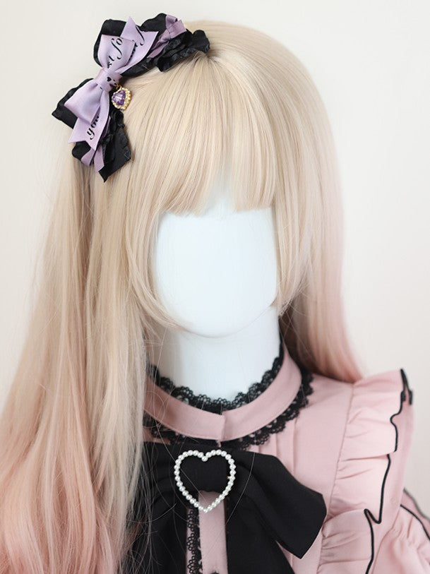 3 Options Color Hairclip Charm Kei Bowknot Jirai Heart