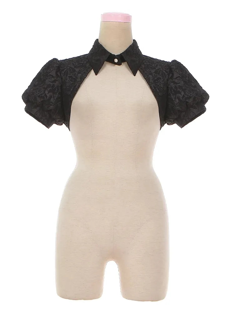 ボレロチェーン ブラックスリーブ パフビーズ付き