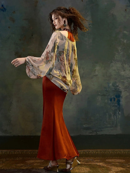 Elegant Floral Outerwear with Delicate Embroidery - sijinstudio