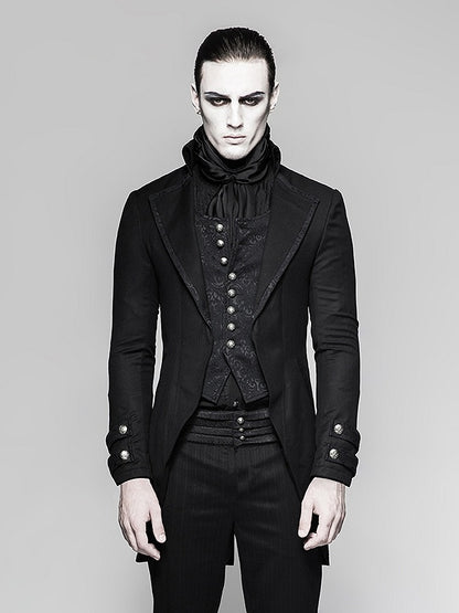 Black Jacket Fake Steampunk Two-pieces Gentleman