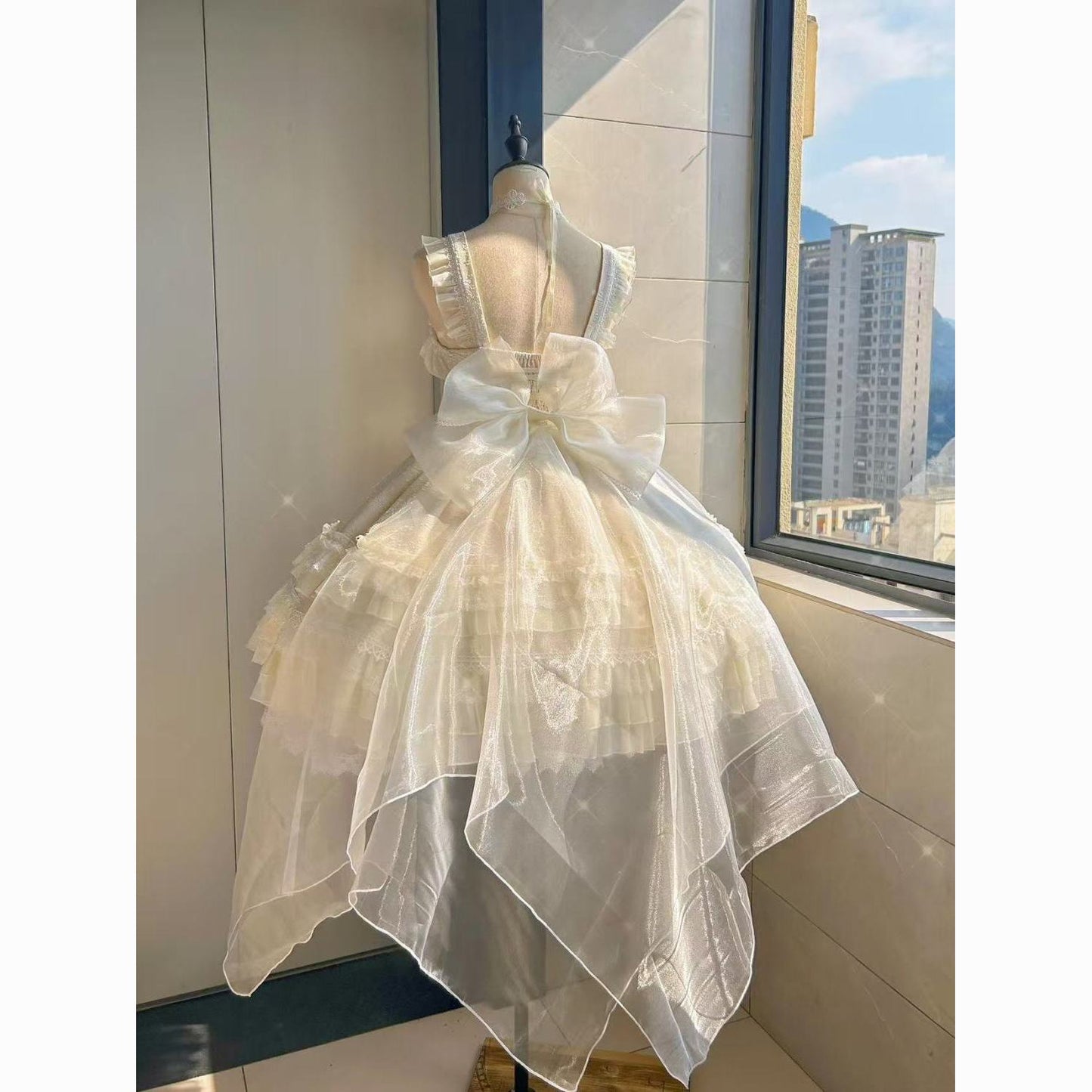 Lolita Ballet Style Bow Back Waist Decoration