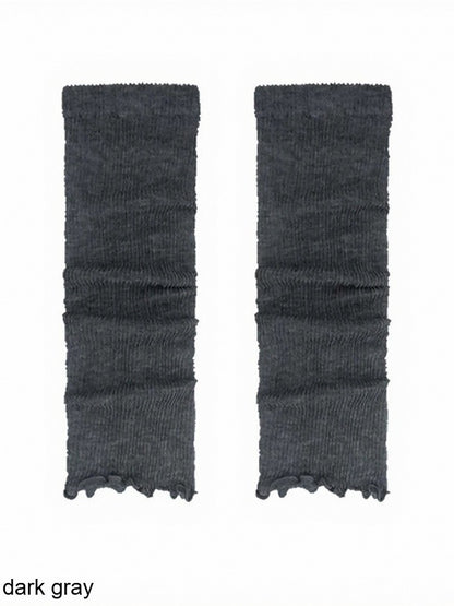 Ribbed Semi-sheer Ruffle Leg Warmers - ModaSwings