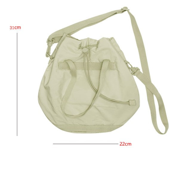 Capacity Kawaii Style Large Pink Drawstring Bucket Bag In Deamy