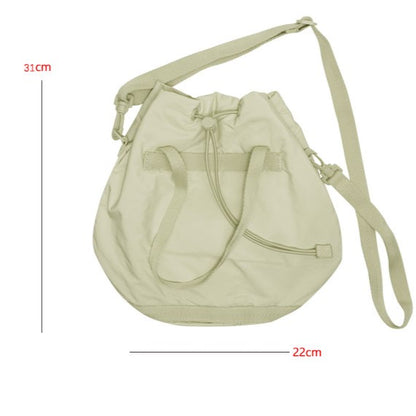 Capacity Kawaii Style Large Pink Drawstring Bucket Bag In Deamy