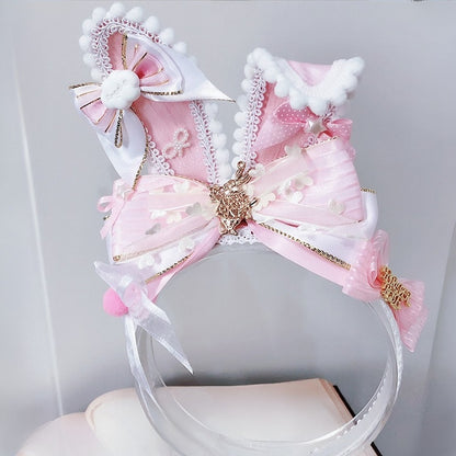 KC Ears 蝶結び グリーン/ピンク バニーの詳細