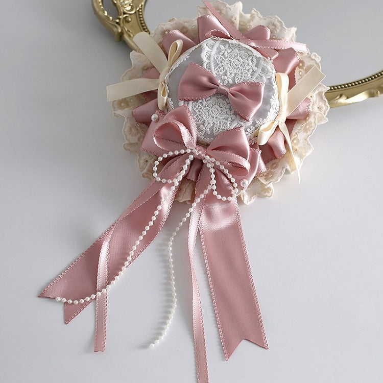 Bowknots Mini Beige With Sweet Pink Hat Lace Ballet-Style