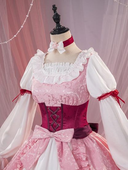 崩壊3 エリシア ピンク ボーンドレス ロリータ風 コスプレ衣装