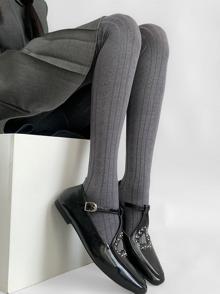 Patterns Tights 7 Diamond Striped Colors Vertical Maillard