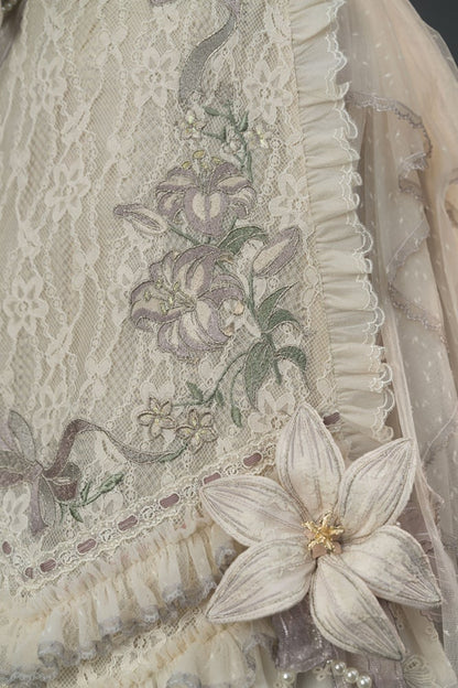 Blau / Lila / Graue Lilienschürze