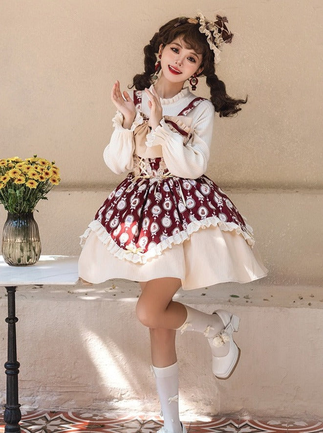 Dress Lolita Handle Print Ribbon