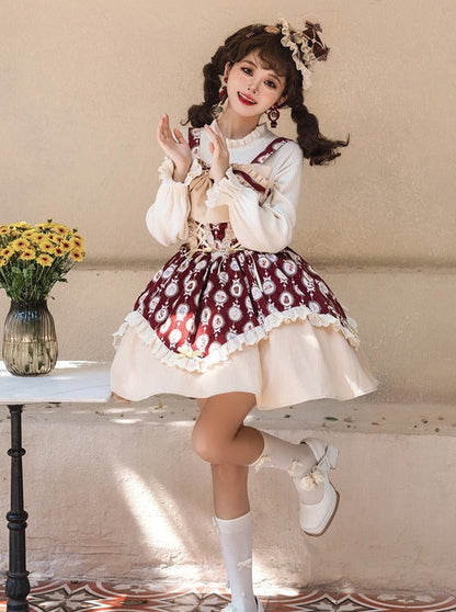 Dress Lolita Handle Print Ribbon