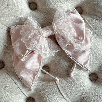 KC Lace Bow (Multi-Colorways) Large Pearl