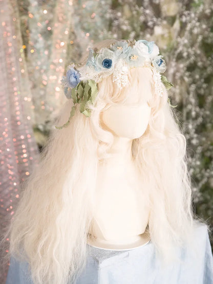 Volles leichtes Schmetterlingskleid Lolita JSK Blaues Design-Set Floral Fairy Princess