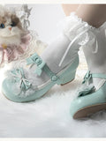 Heels aus Grass Top Lace - Sweet Mid Trim Bow Green