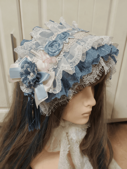 Lace 2 Color Hairband Tassel With Floral Lolita Bowknot Options