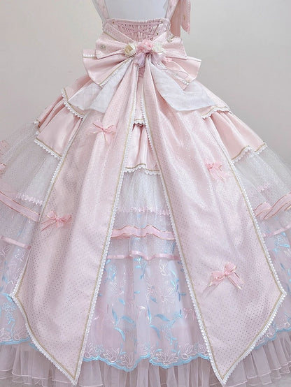 Pink Design Big Train Bow Floral