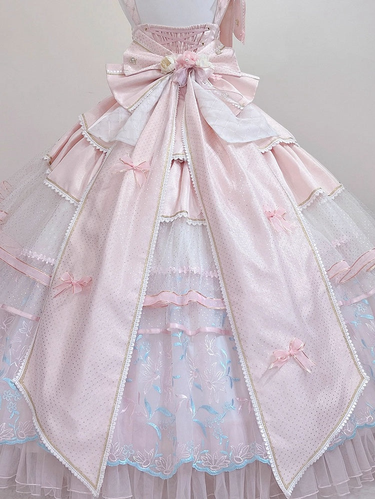 Pink Design Big Train Bow Floral