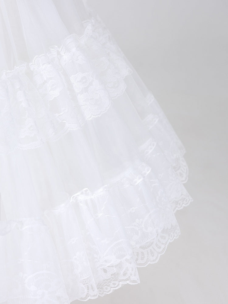 White Puffy Multi-layered A-line Petticoat 65cm