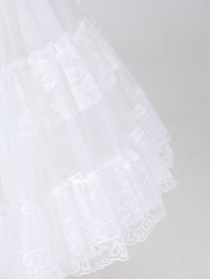 White Puffy Multi-layered A-line Petticoat 65cm