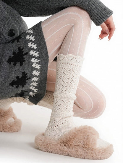 4-Color Knit Ruffled Cuff Leg Warmers - ModaSwings