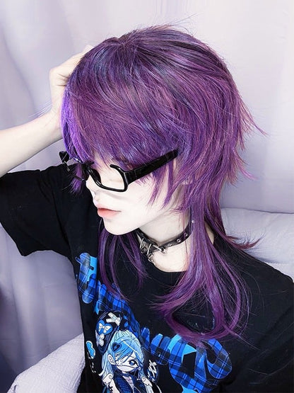 Stil Lila Perücke Länge 40CM Ouji Mit Pony