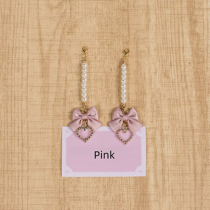 Bow Jirai Kei Chain Accessory Hair Tassel Short Colors Bead 4