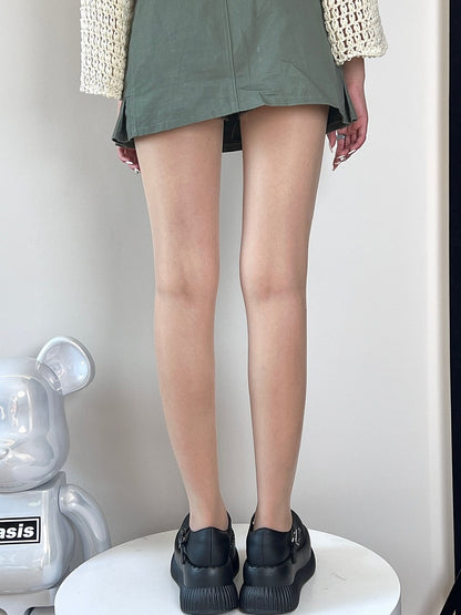 ヌードY2Kスパイダー＆クモの巣柄タイツ