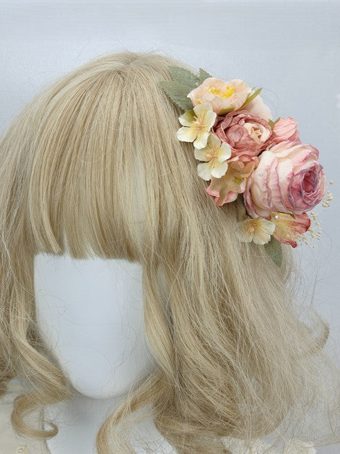 Hairclip Color Details Handmade 7 Flower Options