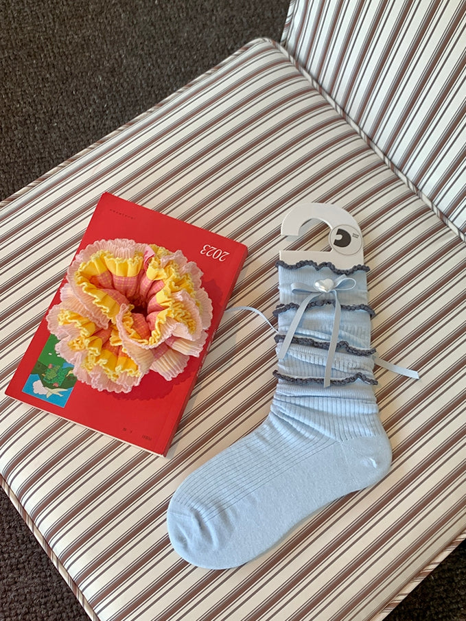 Calf Color Heart 6 Decorated Bowknot Options Loose Beaded Detail