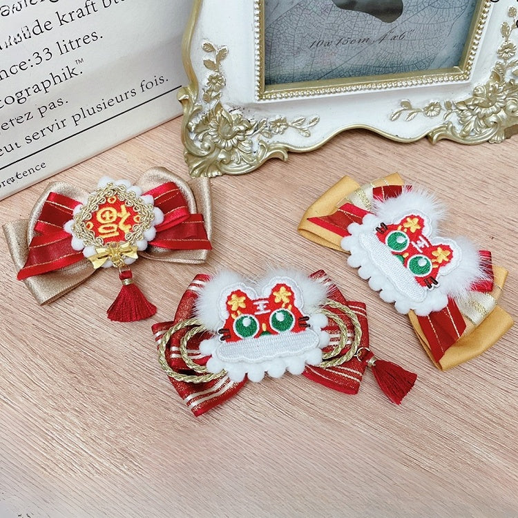 Hairclip Options 3 Tiger Applique Bowknot /Letter Lolita Qi