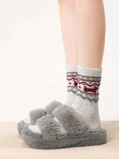 Pattern Colors Sock Geometric and Warm 6 Puppy