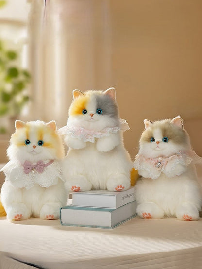 Bag Backpack/Crossbody Sitting Plush Cat Realistic