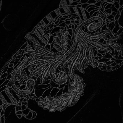 Length Mid Goth Coat Black