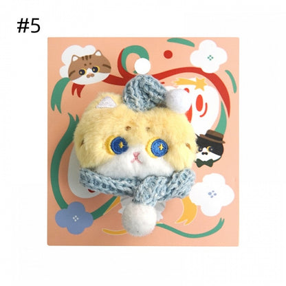 Süße Plüschbrosche in Kätzchenform