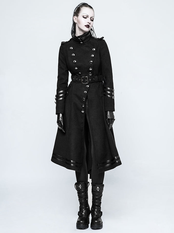 Worsted Military Women's Coat Black Uniform