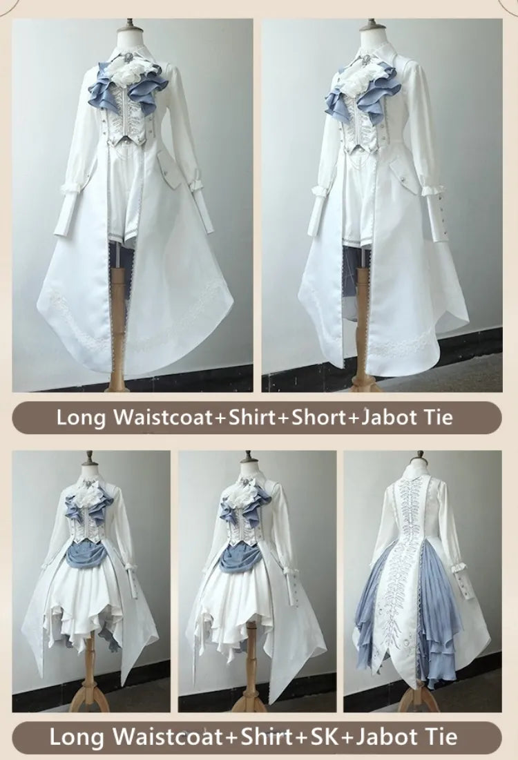 Sleeves Details Pleating Bishop White Shirt Lolita