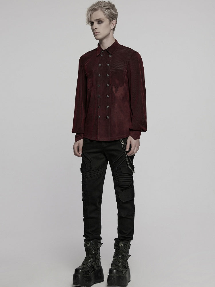 Shirt Goth Men's Red