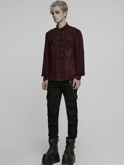 Shirt Goth Men's Red